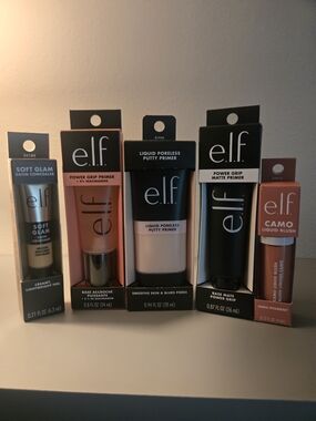e.l.f. Primer & Blush Set — Black and Peach Packaging
